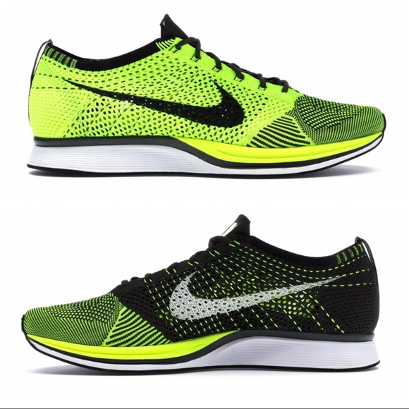 nike flyknit racer yellow